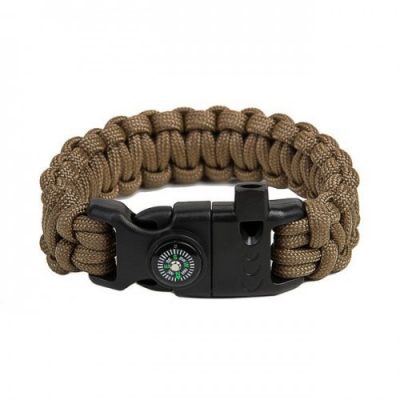 Equipement Militaire Bracelet de survie EDCX Cobra avec sifflet, boussole et allume feu - FDIV COBRA - Survie