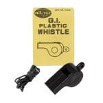 Sifflet PVC noir avec cordon
