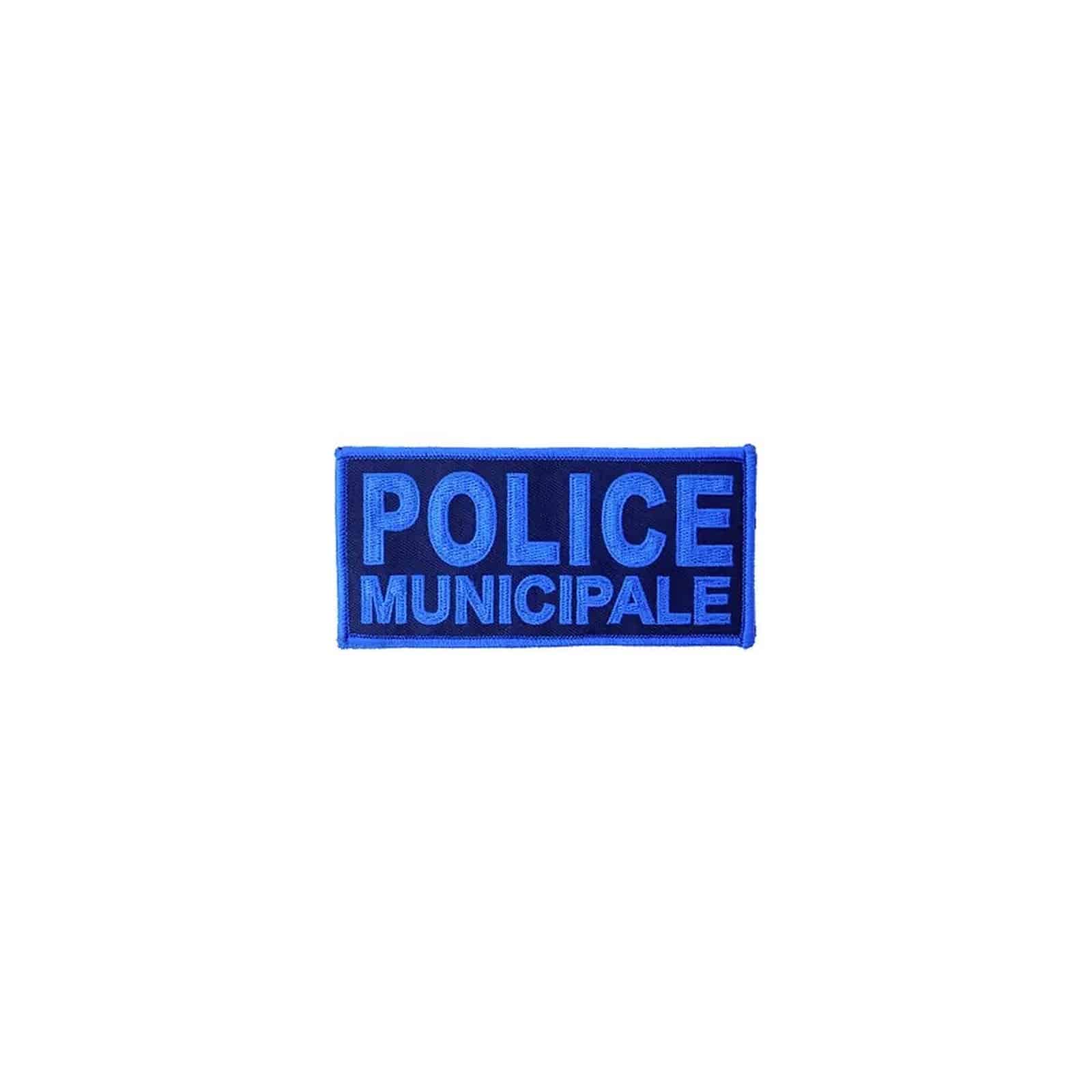 Flap Bleu Police Municipale Basse Visibilité 13x6cm